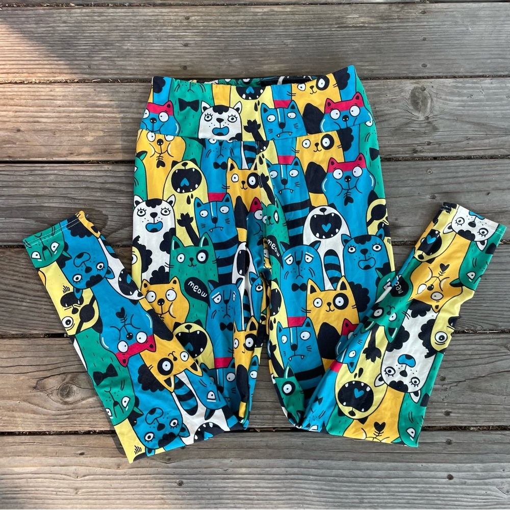 Leggings women’s plus size cats full length
